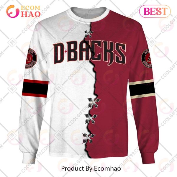 Personalized MLB Arizona Diamondbacks Mix Jersey 3D Hoodie