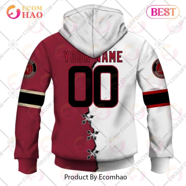 Personalized MLB Arizona Diamondbacks Mix Jersey 3D Hoodie