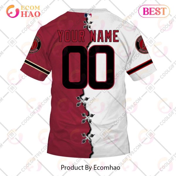 Personalized MLB Arizona Diamondbacks Mix Jersey 3D Hoodie