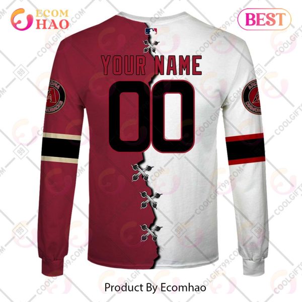 Personalized MLB Arizona Diamondbacks Mix Jersey 3D Hoodie