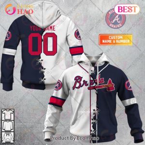 Personalized MLB Atlanta Braves Mix Jersey 3D Hoodie