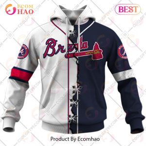 Personalized MLB Atlanta Braves Mix Jersey 3D Hoodie