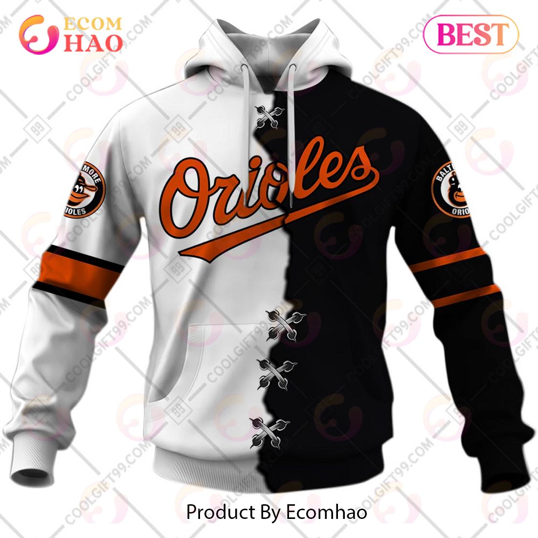 Baltimore Orioles MLB Personalized Hunting Camouflage Hoodie T