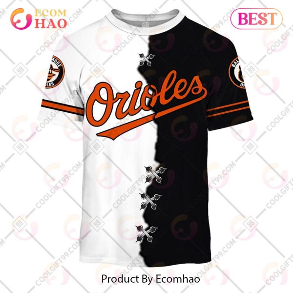Personalized MLB Baltimore Orioles Mix Jersey 3D Hoodie