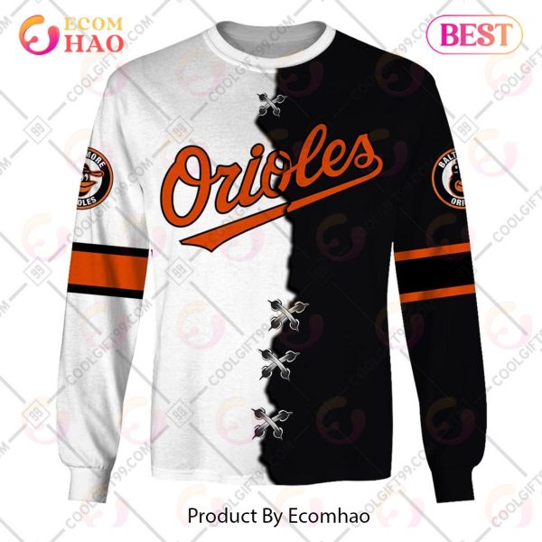 Personalized MLB Baltimore Orioles Mix Jersey 3D Hoodie