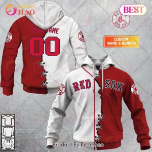 Personalized MLB Boston Red Sox Mix Jersey 3D Hoodie