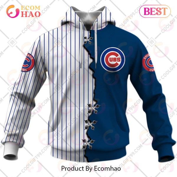 Personalized MLB Chicago Cubs Mix Jersey 3D Hoodie