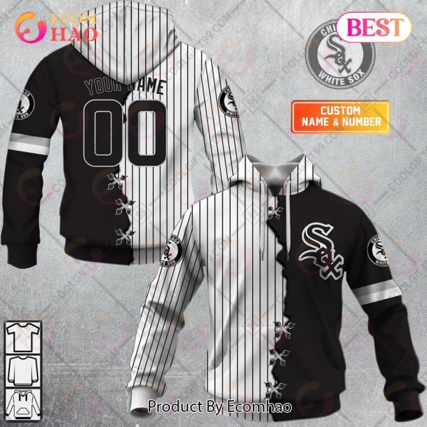 Personalized MLB Chicago White Sox Mix Jersey 3D Hoodie