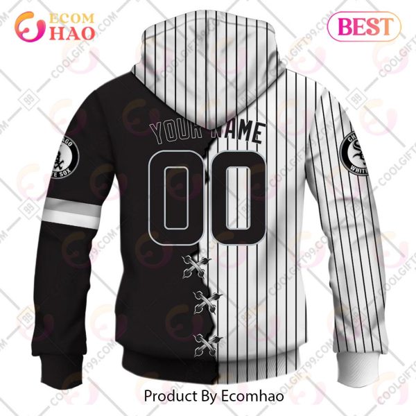 Personalized MLB Chicago White Sox Mix Jersey 3D Hoodie