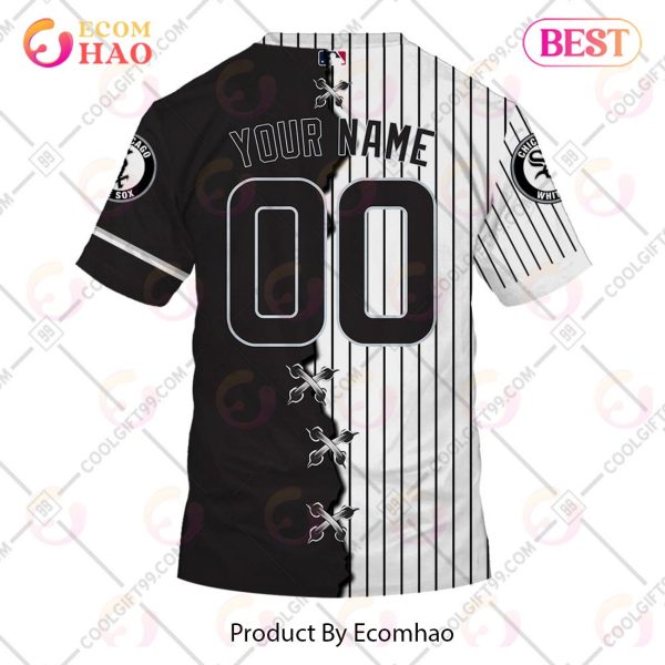 Personalized MLB Chicago White Sox Mix Jersey 3D Hoodie