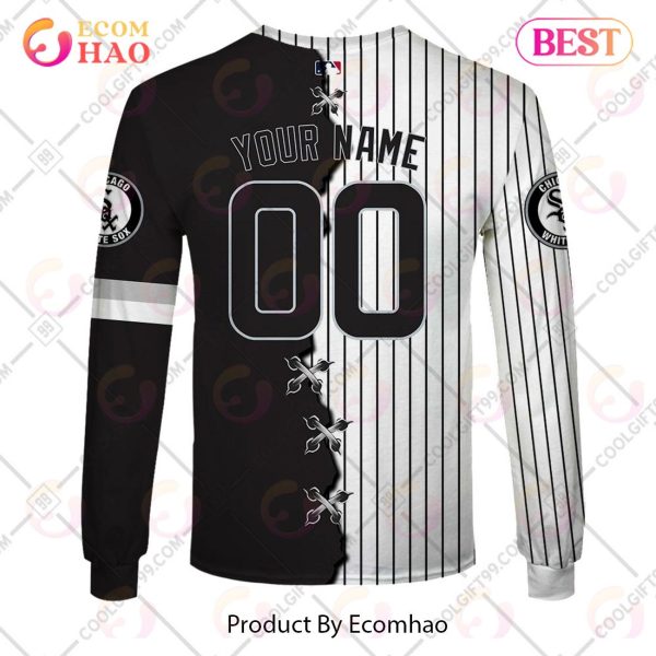 Personalized MLB Chicago White Sox Mix Jersey 3D Hoodie