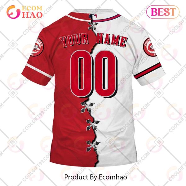 Personalized MLB Cincinnati Reds Mix Jersey 3D Hoodie