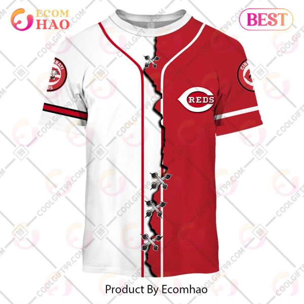 Personalized MLB Cincinnati Reds Mix Jersey 3D Hoodie