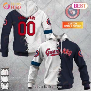 Personalized MLB Cleveland Guardians Mix Jersey 3D Hoodie