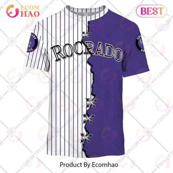 Personalized MLB Colorado Rockies Mix Jersey 3D Hoodie