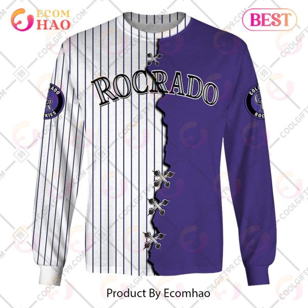 Personalized MLB Colorado Rockies Mix Jersey 3D Hoodie