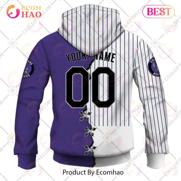 Personalized MLB Colorado Rockies Mix Jersey 3D Hoodie