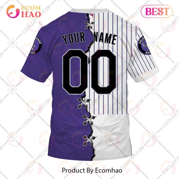 Personalized MLB Colorado Rockies Mix Jersey 3D Hoodie