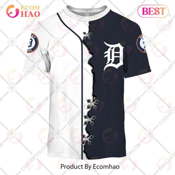 Personalized MLB Detroit Tigers Mix Jersey 3D Hoodie