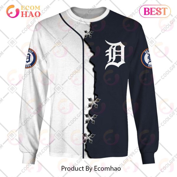 Personalized MLB Detroit Tigers Mix Jersey 3D Hoodie