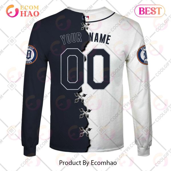 Personalized MLB Detroit Tigers Mix Jersey 3D Hoodie