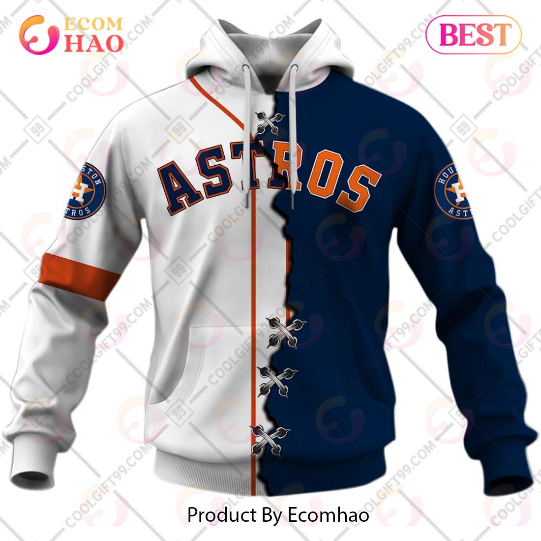 MLB Houston Astros Tree Fleece 3D Sweater For Men And Women Gift