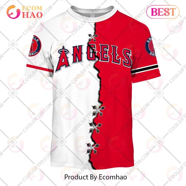 Personalized MLB Los Angeles Angels Mix Jersey 3D Hoodie
