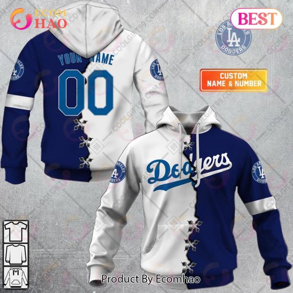 Personalized MLB Los Angeles Dodgers Mix Jersey 3D Hoodie