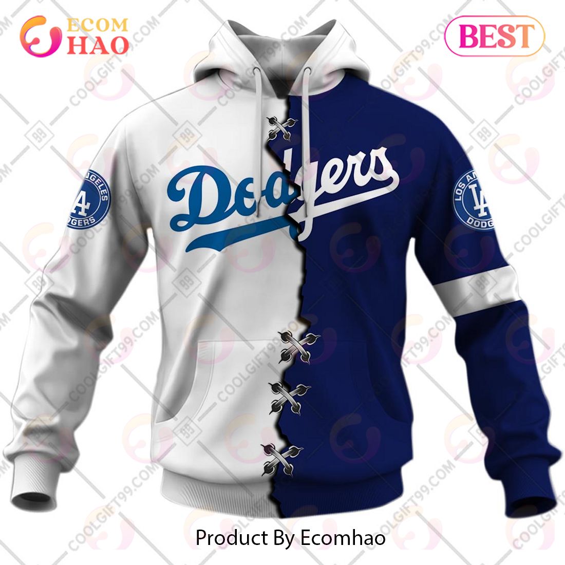 MLB Los Angeles Dodgers Mix Jersey Personalized Style Polo Shirt