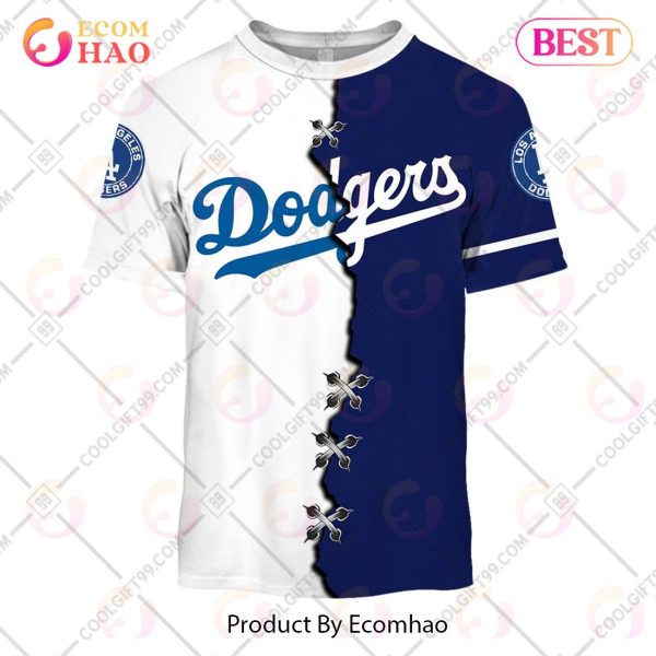 Personalized MLB Los Angeles Dodgers Mix Jersey 3D Hoodie
