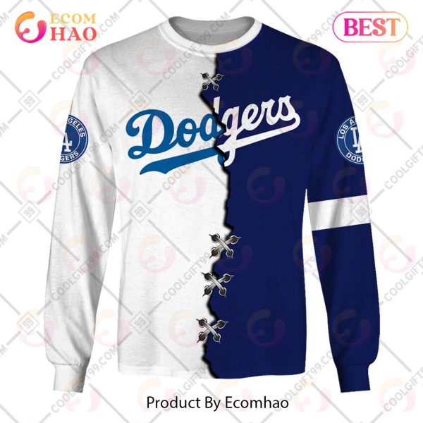 Personalized MLB Los Angeles Dodgers Mix Jersey 3D Hoodie