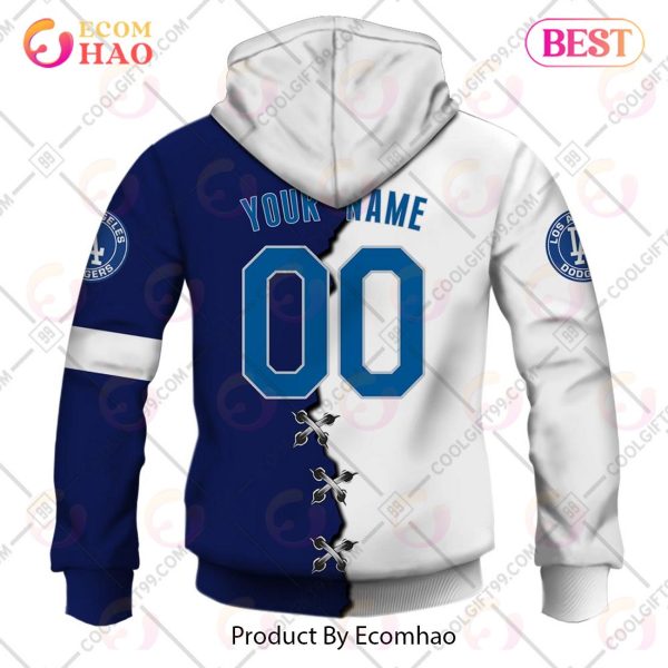 Personalized MLB Los Angeles Dodgers Mix Jersey 3D Hoodie