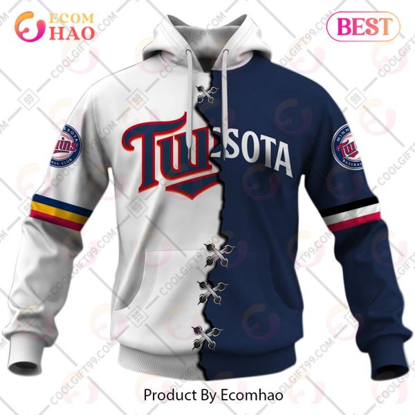 Personalized MLB Minnesota Twins Mix Jersey 3D Hoodie