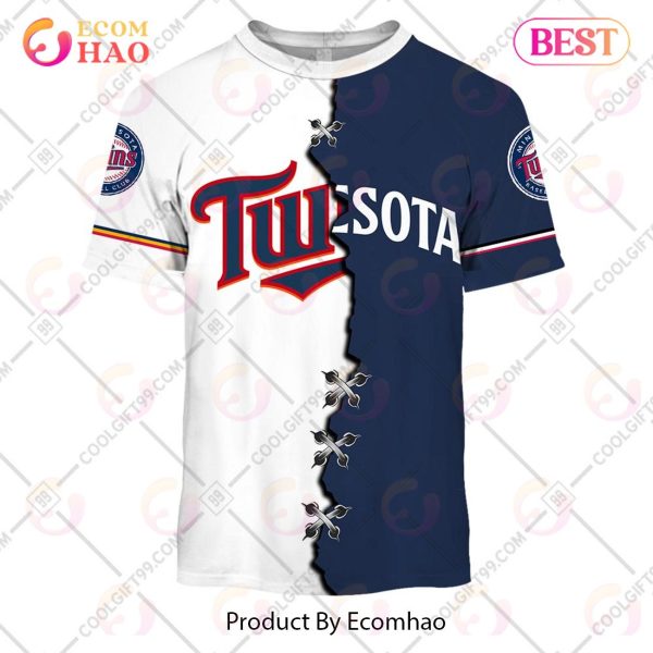 Personalized MLB Minnesota Twins Mix Jersey 3D Hoodie