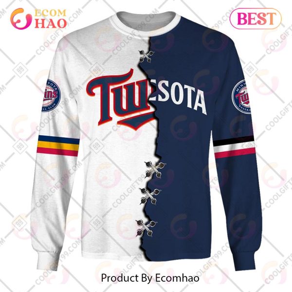 Personalized MLB Minnesota Twins Mix Jersey 3D Hoodie