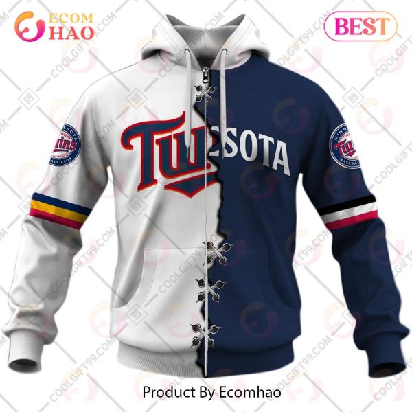 Personalized MLB Minnesota Twins Mix Jersey 3D Hoodie