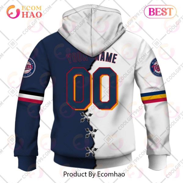 Personalized MLB Minnesota Twins Mix Jersey 3D Hoodie