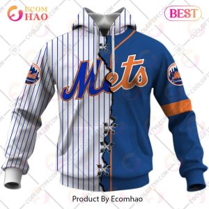 Personalized MLB New York Mets Mix Jersey 3D Hoodie