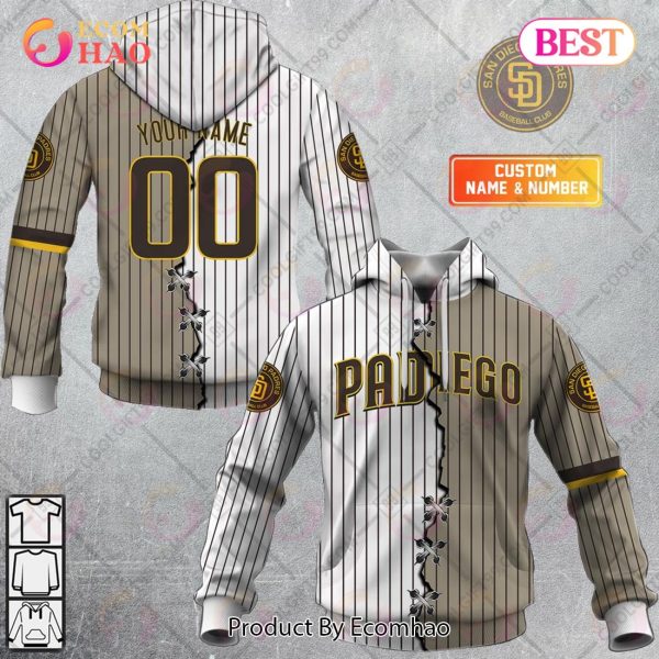 Personalized MLB San Diego Padres Mix Jersey 3D Hoodie