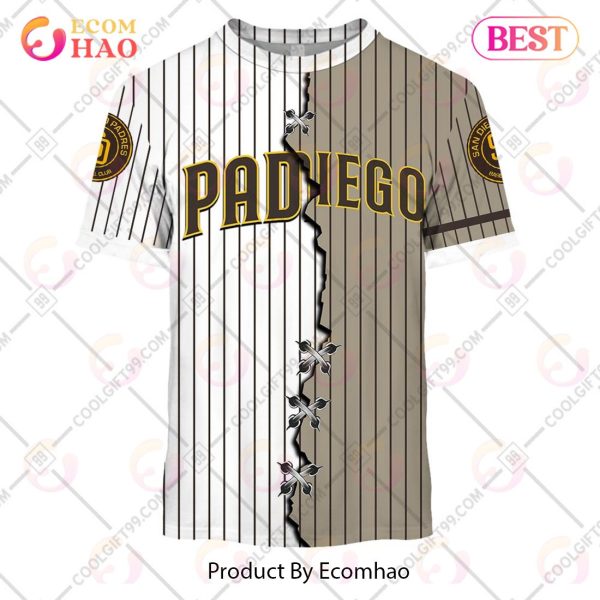Personalized MLB San Diego Padres Mix Jersey 3D Hoodie