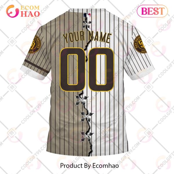 Personalized MLB San Diego Padres Mix Jersey 3D Hoodie