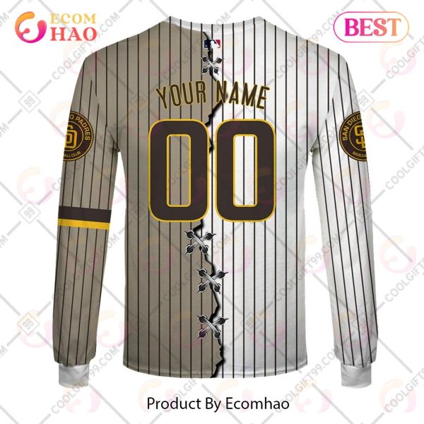 Personalized MLB San Diego Padres Mix Jersey 3D Hoodie