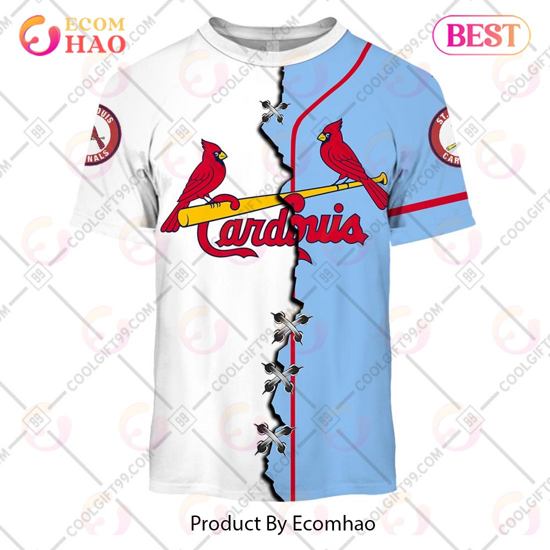 Custom St Louis Cardinals Shirt 3D Hunting Camo USA Flag STL