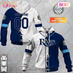 Personalized MLB Tampa Bay Rays Mix Jersey 3D Hoodie
