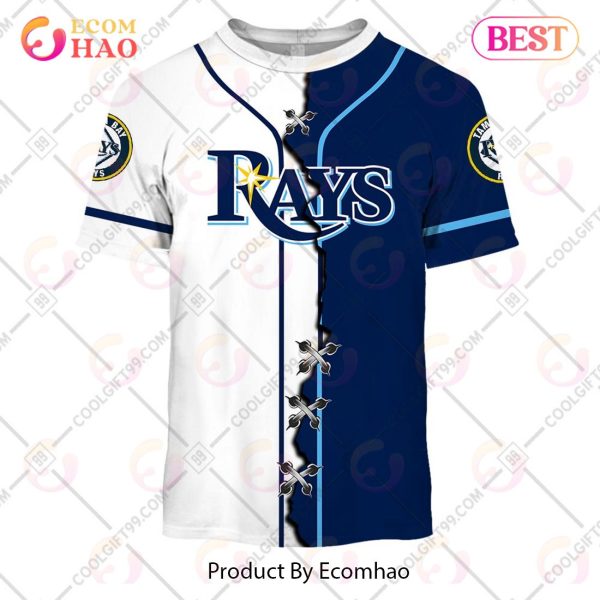 Personalized MLB Tampa Bay Rays Mix Jersey 3D Hoodie