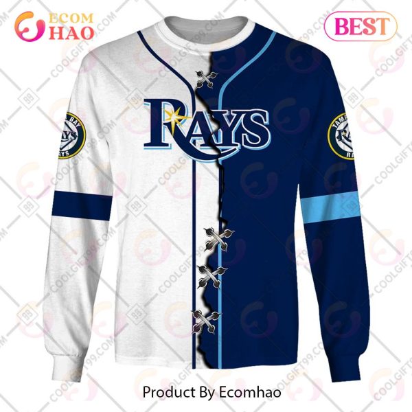 Personalized MLB Tampa Bay Rays Mix Jersey 3D Hoodie
