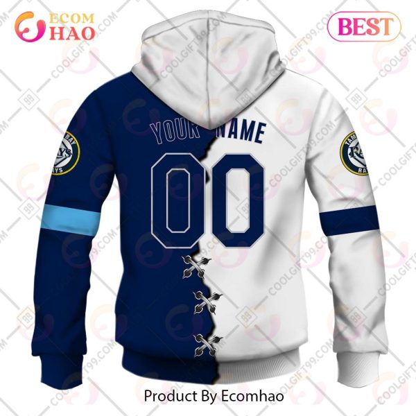 Personalized MLB Tampa Bay Rays Mix Jersey 3D Hoodie