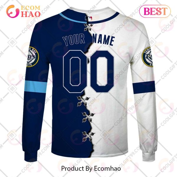 Personalized MLB Tampa Bay Rays Mix Jersey 3D Hoodie