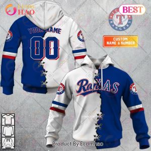 Personalized MLB Texas Rangers Mix Jersey 3D Hoodie