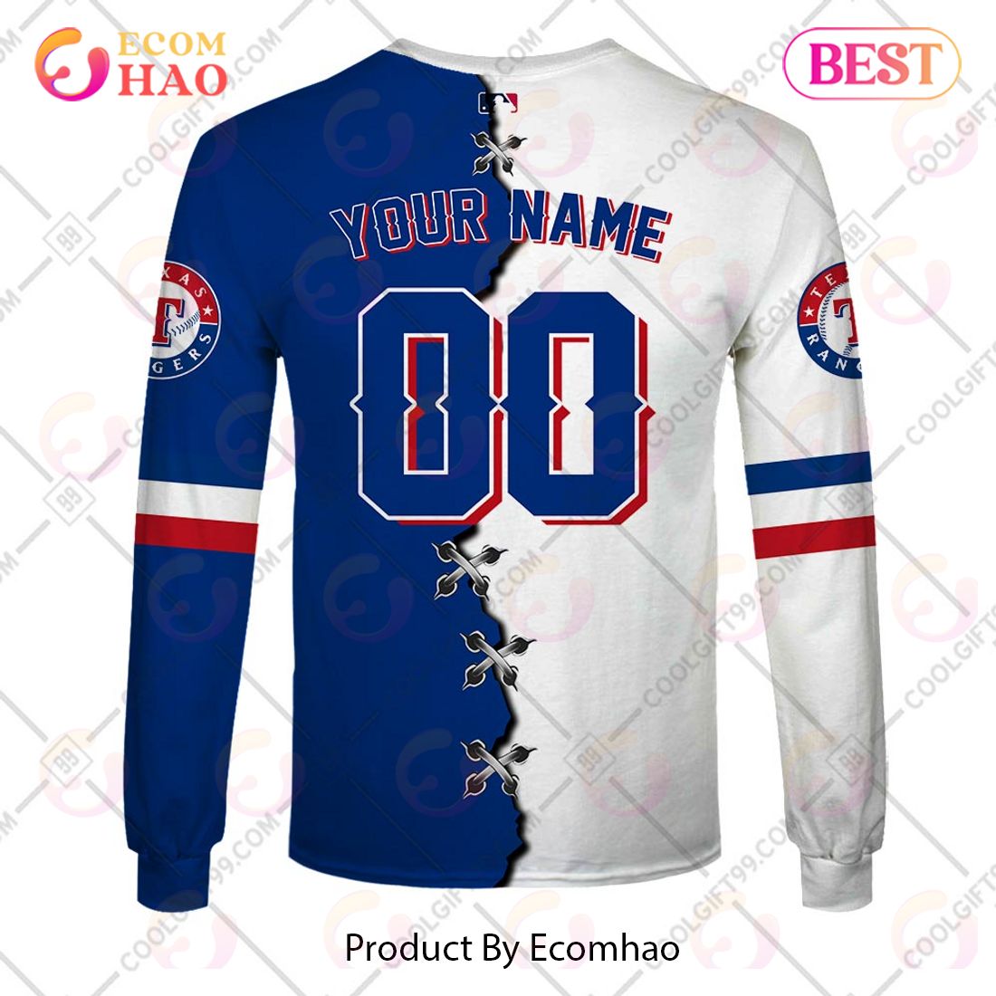 SALE] Personalized MLB Texas Rangers Home Jersey Style Sweater Hoodie 3D -  Beetrendstore Store